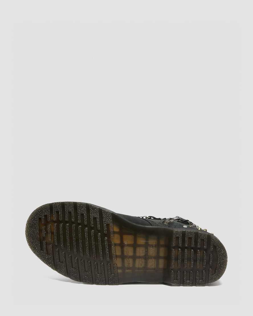 Dr Martens 1460 Studded Chain Leather Lace Up Naisten Nilkkurit Mustat  Suomi |  3549LZINH
