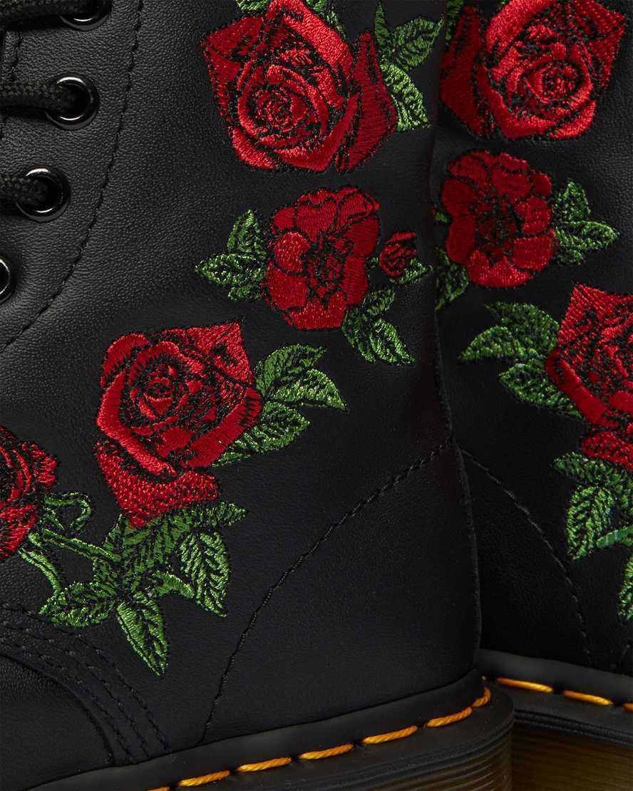 Dr Martens 1460 Vonda Floral Leather Naisten Nauhasaappaat Mustat  Suomi |  4219JMYTV
