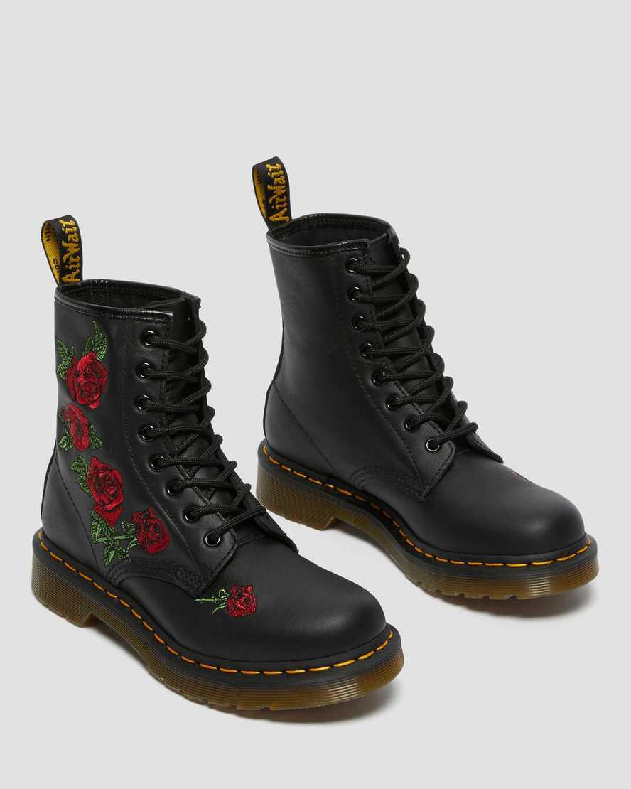 Dr Martens 1460 Vonda Floral Leather Naisten Nauhasaappaat Mustat  Suomi |  4219JMYTV