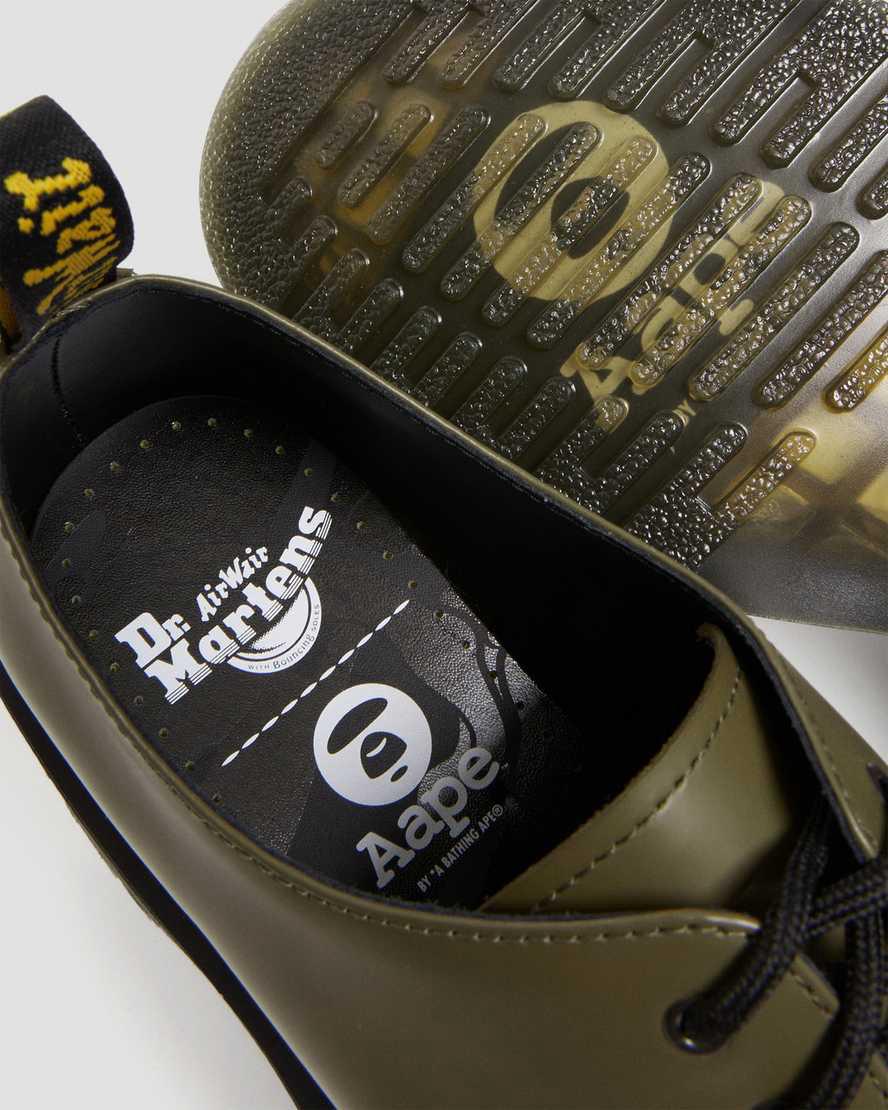 Dr Martens 1461 AAPE Smooth Leather Naisten Oxford Kengät Oliivinvihreä Vihreä  Suomi |  2801ORSHM