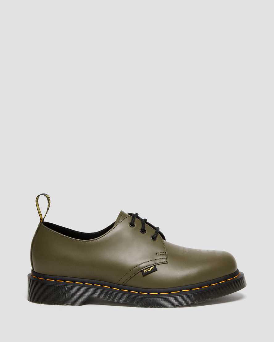 Dr Martens 1461 AAPE Smooth Leather Naisten Oxford Kengät Oliivinvihreä Vihreä  Suomi |  2801ORSHM