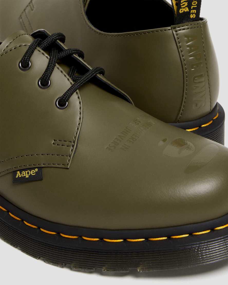 Dr Martens 1461 AAPE Smooth Leather Naisten Oxford Kengät Oliivinvihreä Vihreä  Suomi |  2801ORSHM
