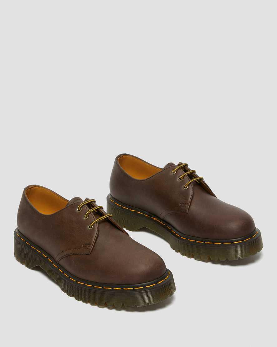 Dr Martens 1461 Bex Crazy Horse Leather Miesten Oxford Kengät Tummanruskea  Suomi |  6483RVPAF