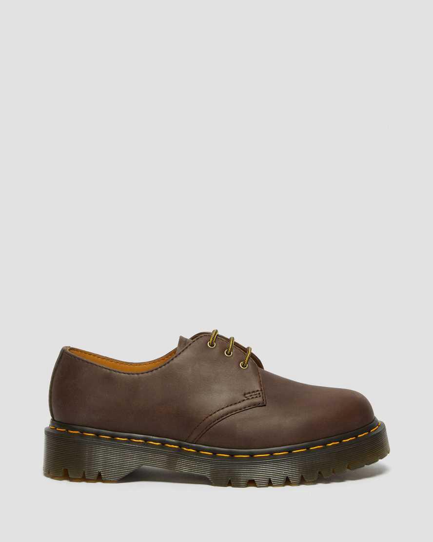 Dr Martens 1461 Bex Crazy Horse Leather Miesten Oxford Kengät Tummanruskea  Suomi |  6483RVPAF