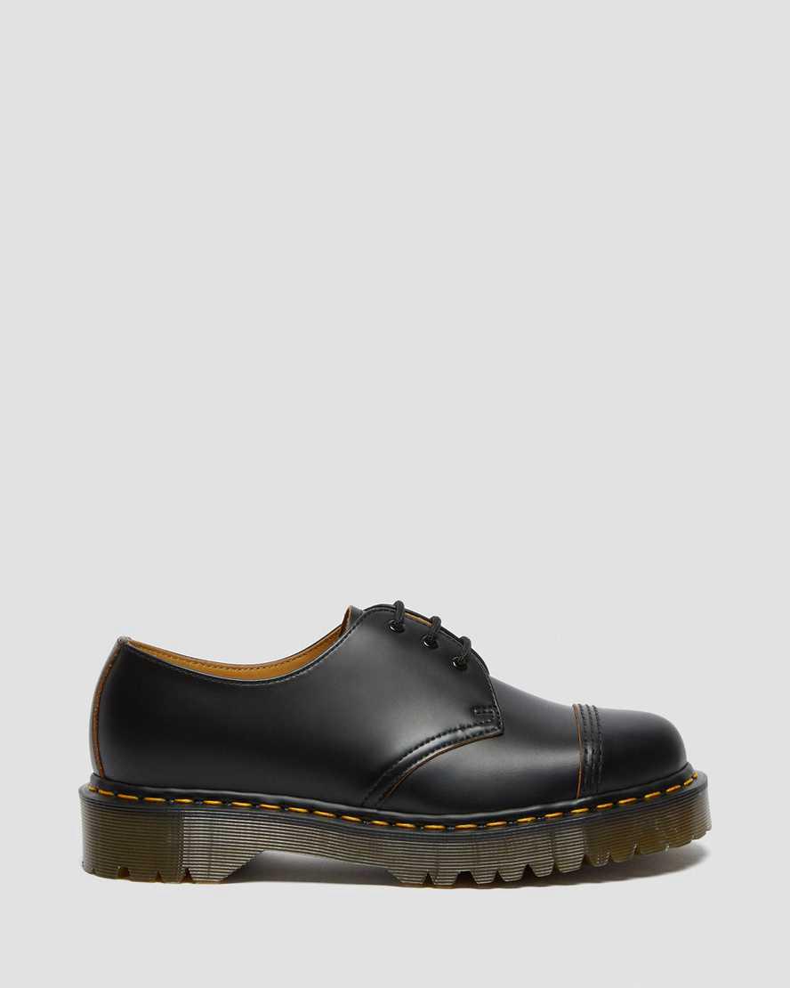 Dr Martens 1461 Bex Made in England Toe Cap Oxford Miesten Platform Kengät Mustat  Suomi |  3167RVFNY