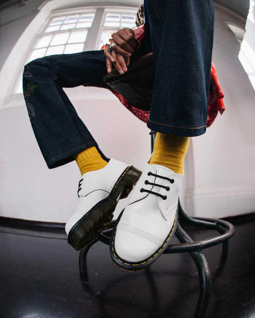 Dr Martens 1461 Bex Made in England Toe Cap Naisten Oxford Kengät Valkoinen  Suomi |  6041DZJVH