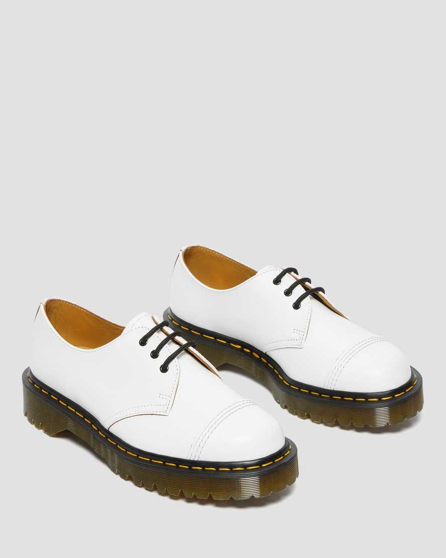 Dr Martens 1461 Bex Made in England Toe Cap Naisten Oxford Kengät Valkoinen  Suomi |  6041DZJVH