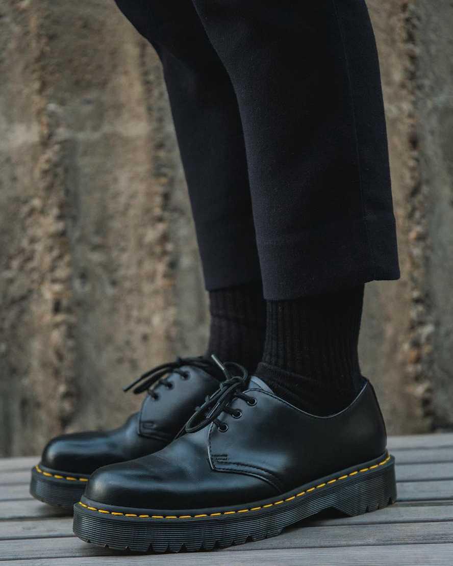 Dr Martens 1461 Bex Smooth Leather Oxford Miesten Platform Kengät Mustat  Suomi |  6857WVAOH