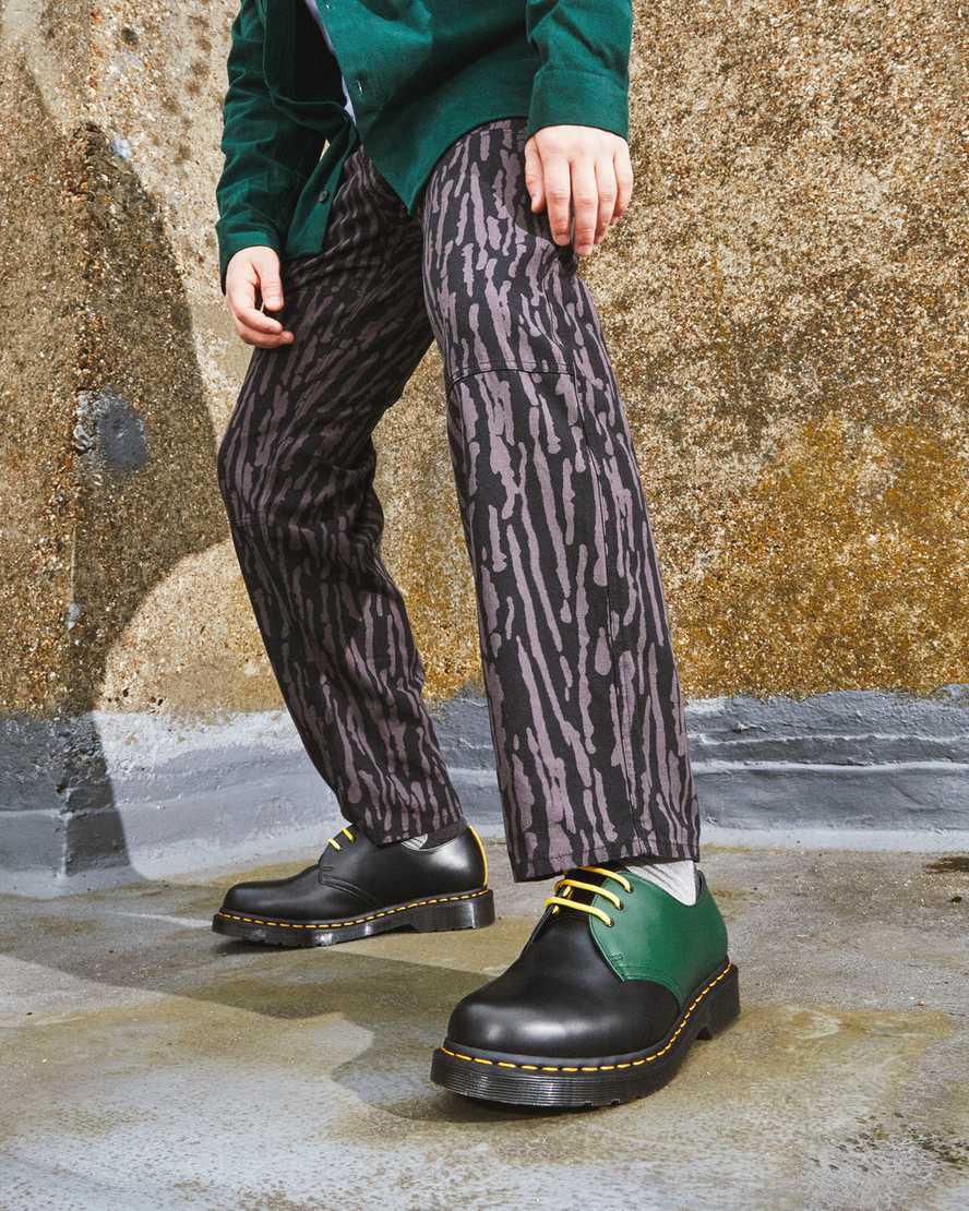 Dr Martens 1461 Contrast Smooth Leather Miesten Oxford Kengät Mustat  Suomi |  7183PRUBZ