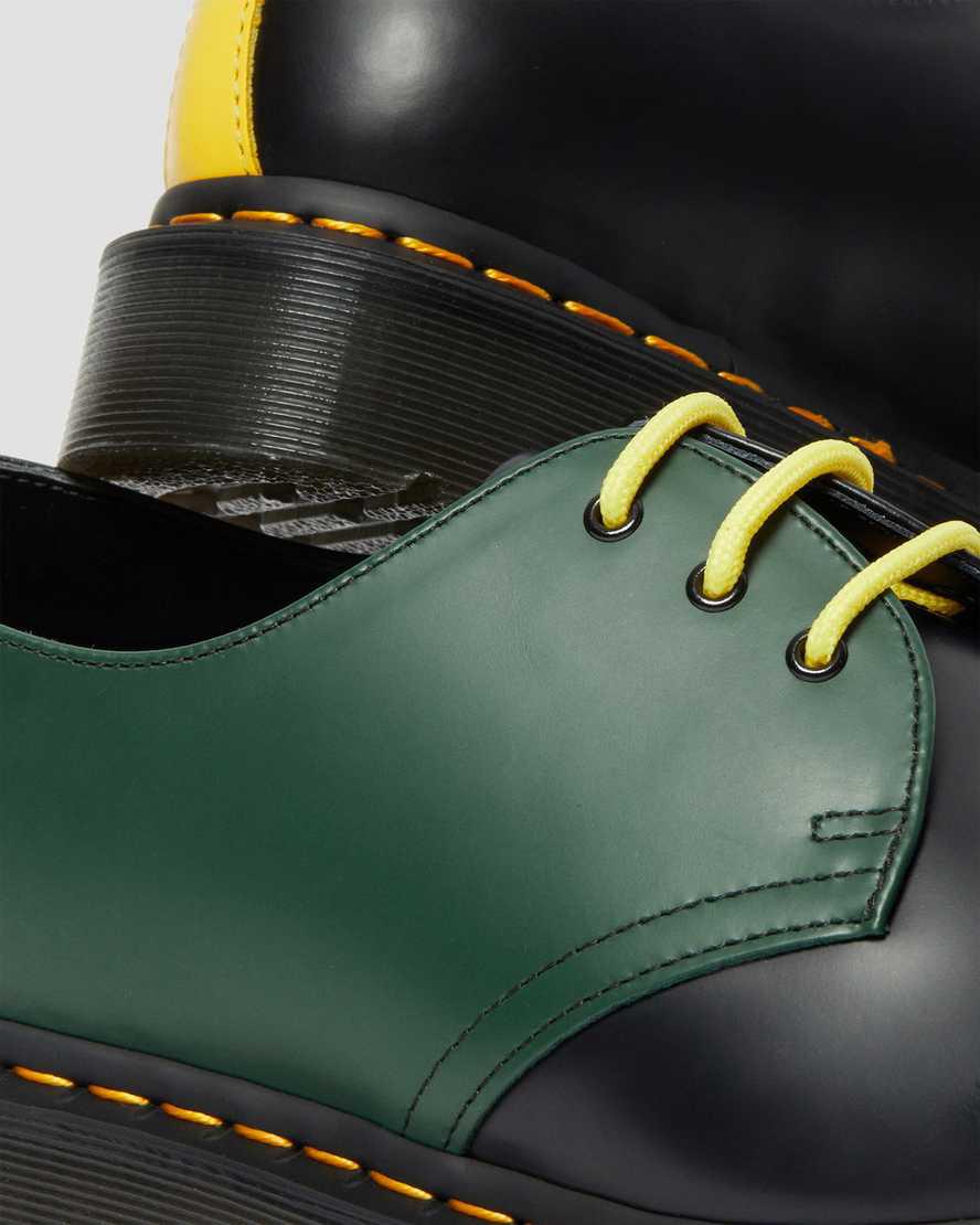 Dr Martens 1461 Contrast Smooth Leather Miesten Oxford Kengät Mustat  Suomi |  7183PRUBZ