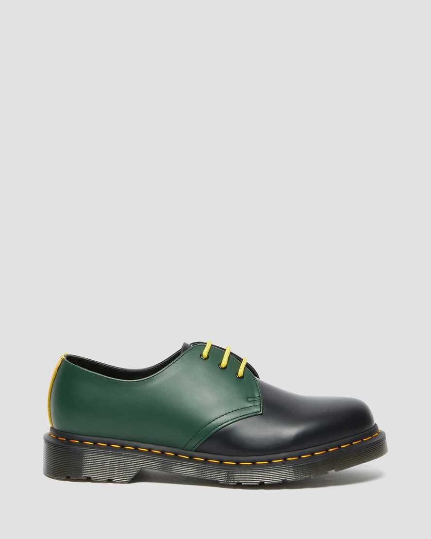 Dr Martens 1461 Contrast Smooth Leather Miesten Oxford Kengät Mustat  Suomi |  7183PRUBZ