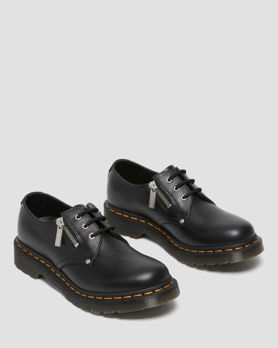 Dr Martens 1461 Double Zip Leather Naisten Oxford Kengät Mustat  Suomi |  9134YXODE