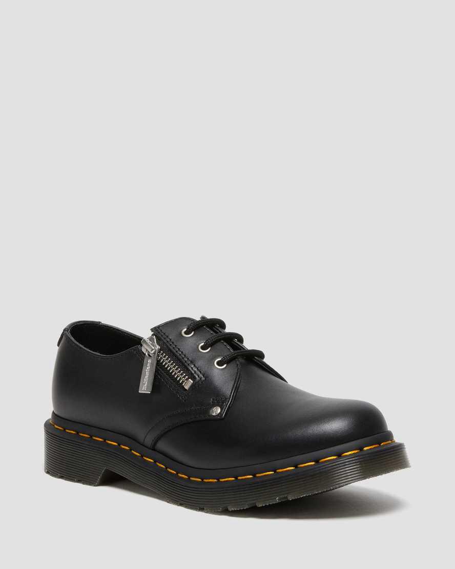 Dr Martens 1461 Double Zip Leather Naisten Oxford Kengät Mustat  Suomi |  9134YXODE