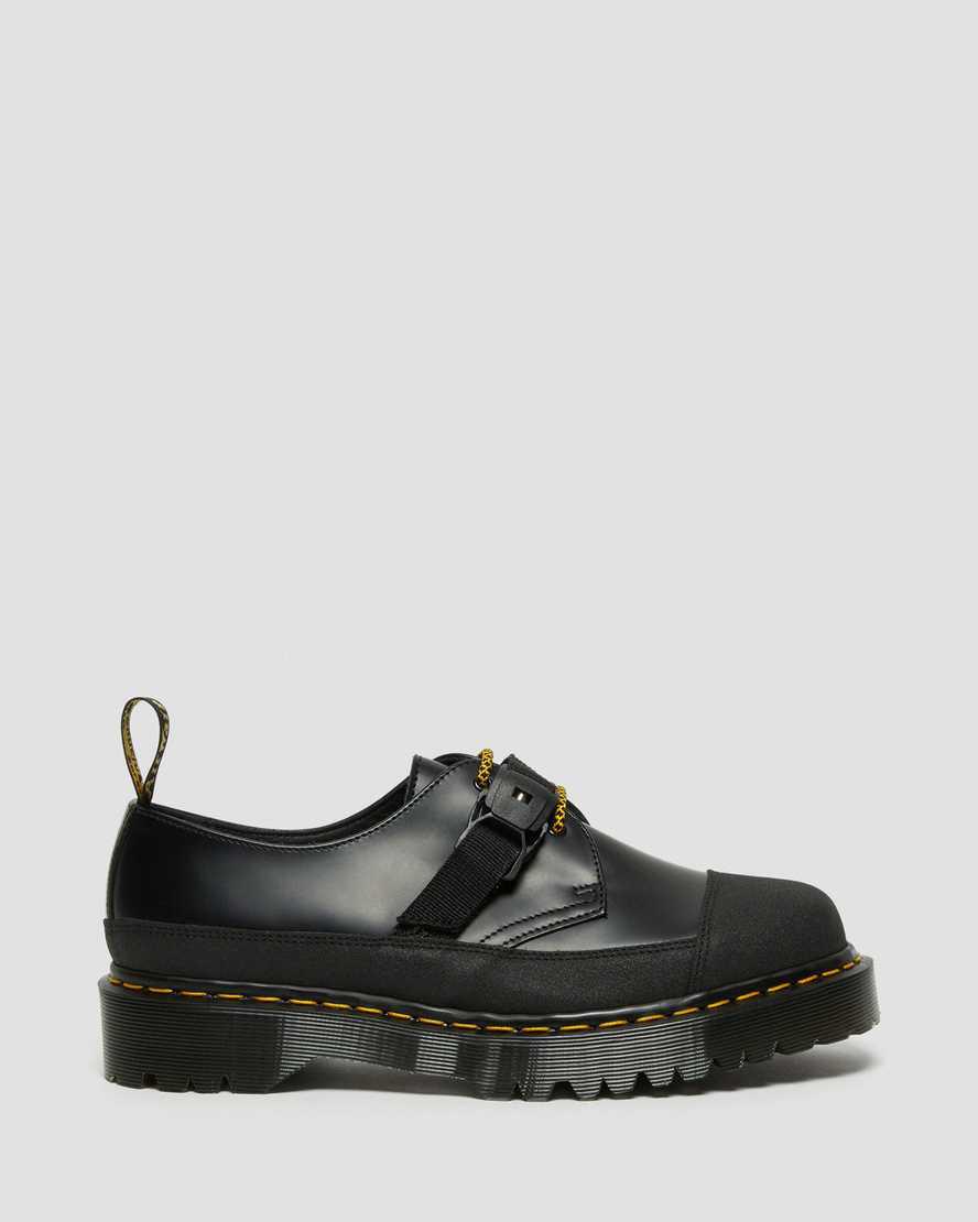 Dr Martens 1461 Made In England Bex Tech Smooth Leather Naisten Oxford Kengät Black/Dual Original  Suomi |  3852NCFUG