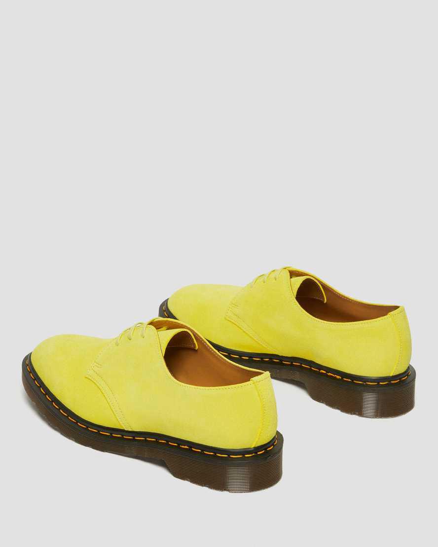 Dr Martens 1461 Made in England Buck Suede Naisten Oxford Kengät Keltainen  Suomi |  4893LBUPD