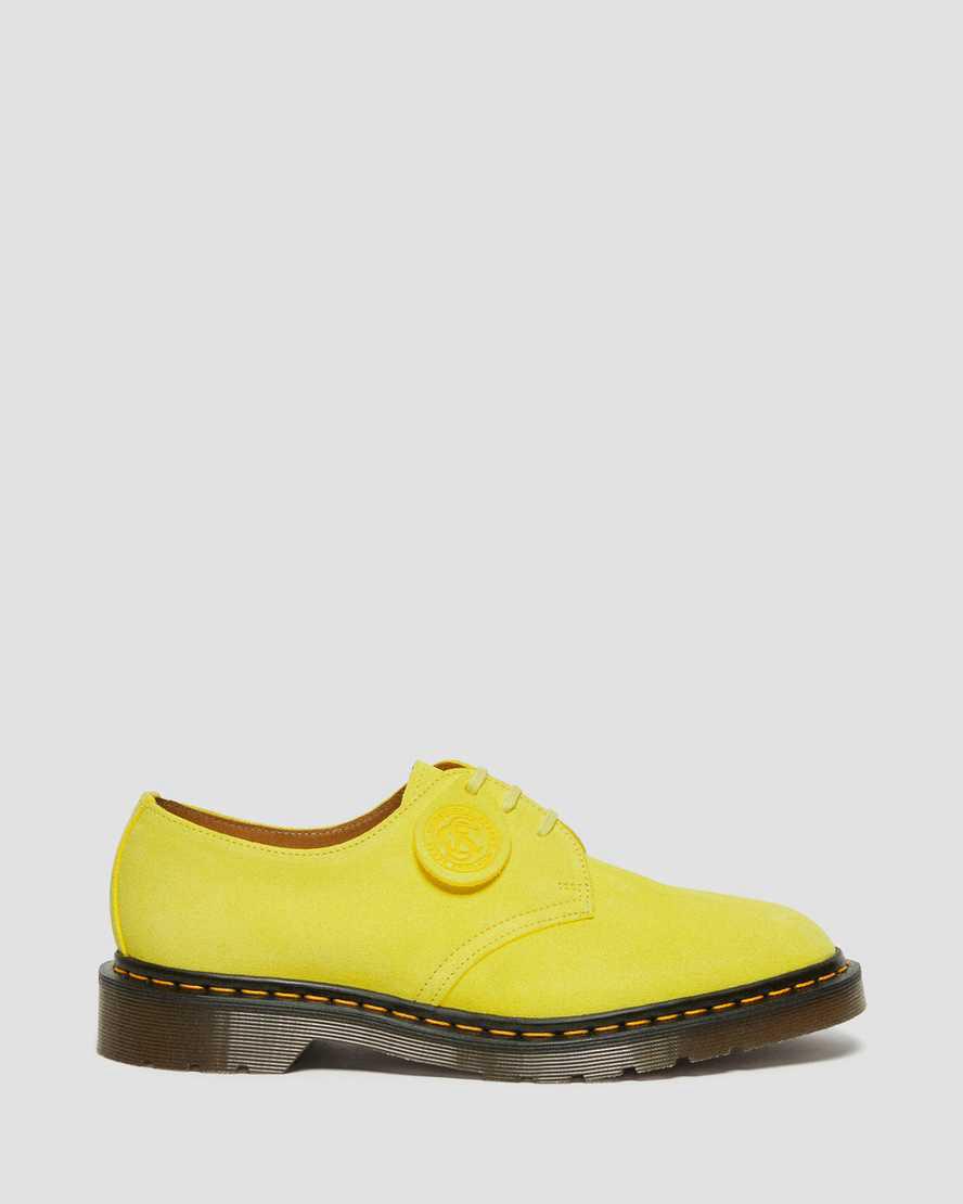 Dr Martens 1461 Made in England Buck Suede Naisten Oxford Kengät Keltainen  Suomi |  4893LBUPD
