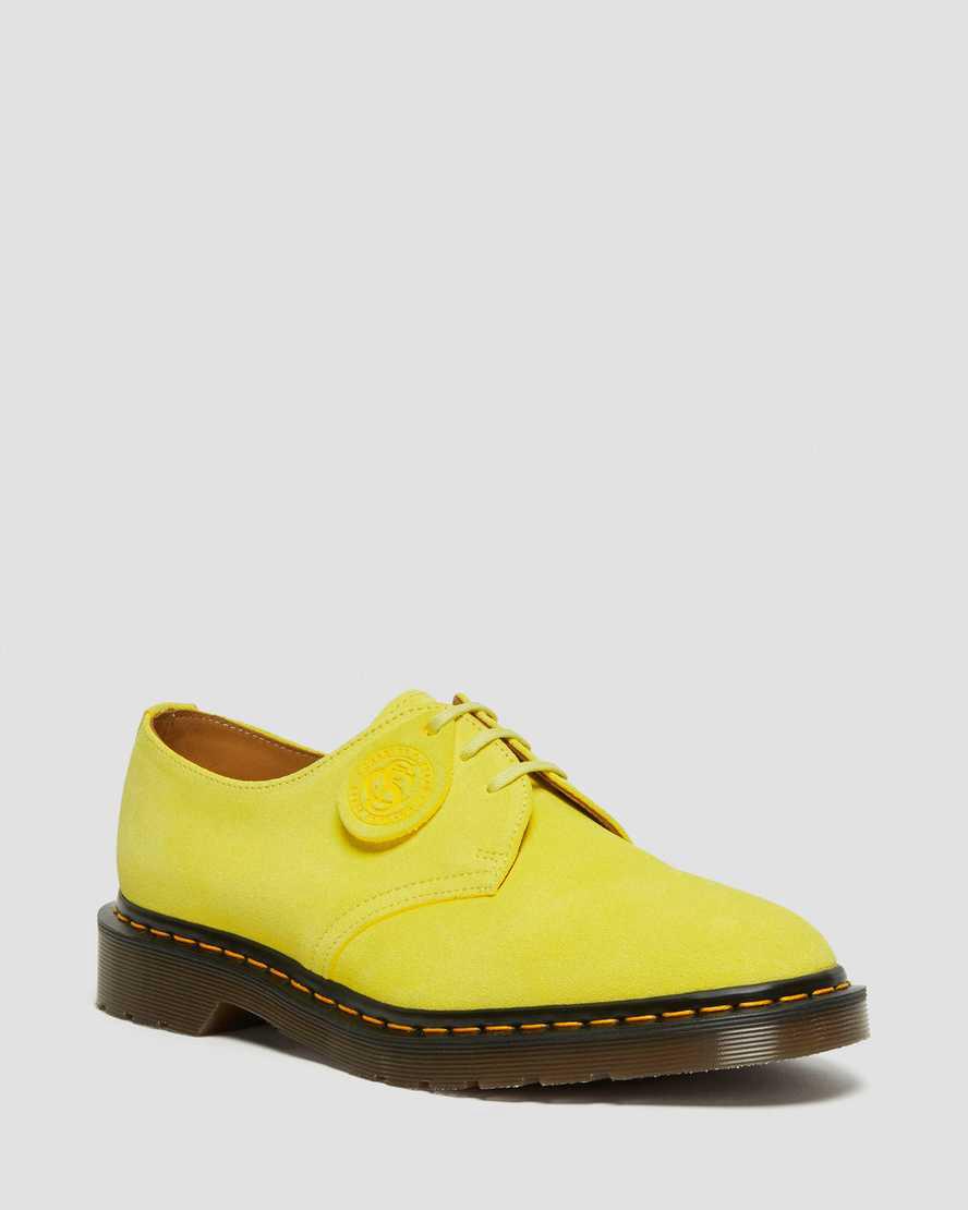 Dr Martens 1461 Made in England Buck Suede Naisten Oxford Kengät Keltainen  Suomi |  4893LBUPD