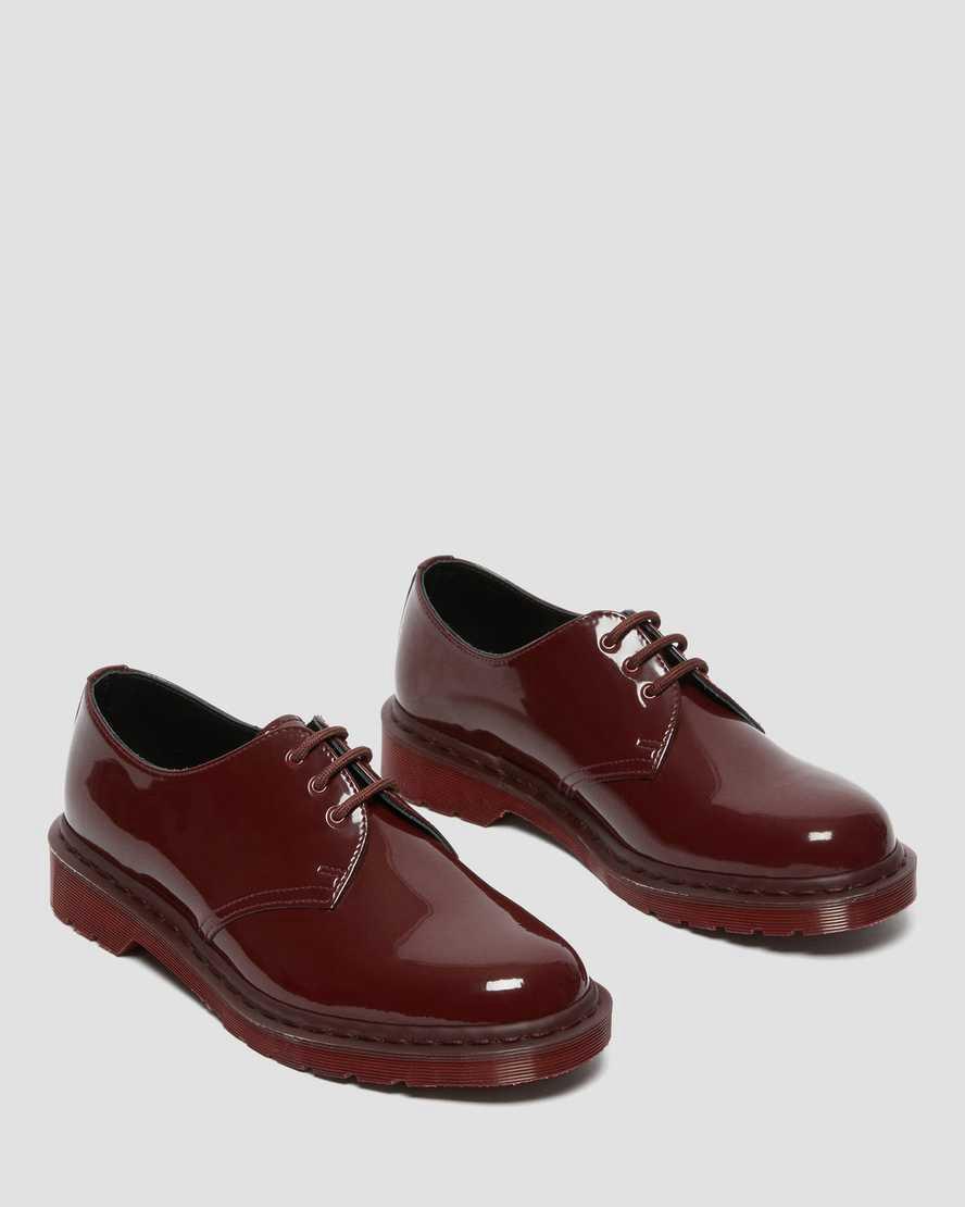 Dr Martens 1461 Made in England Mono Patent Leather Miesten Oxford Kengät Punainen  Suomi |  0231HUNKM