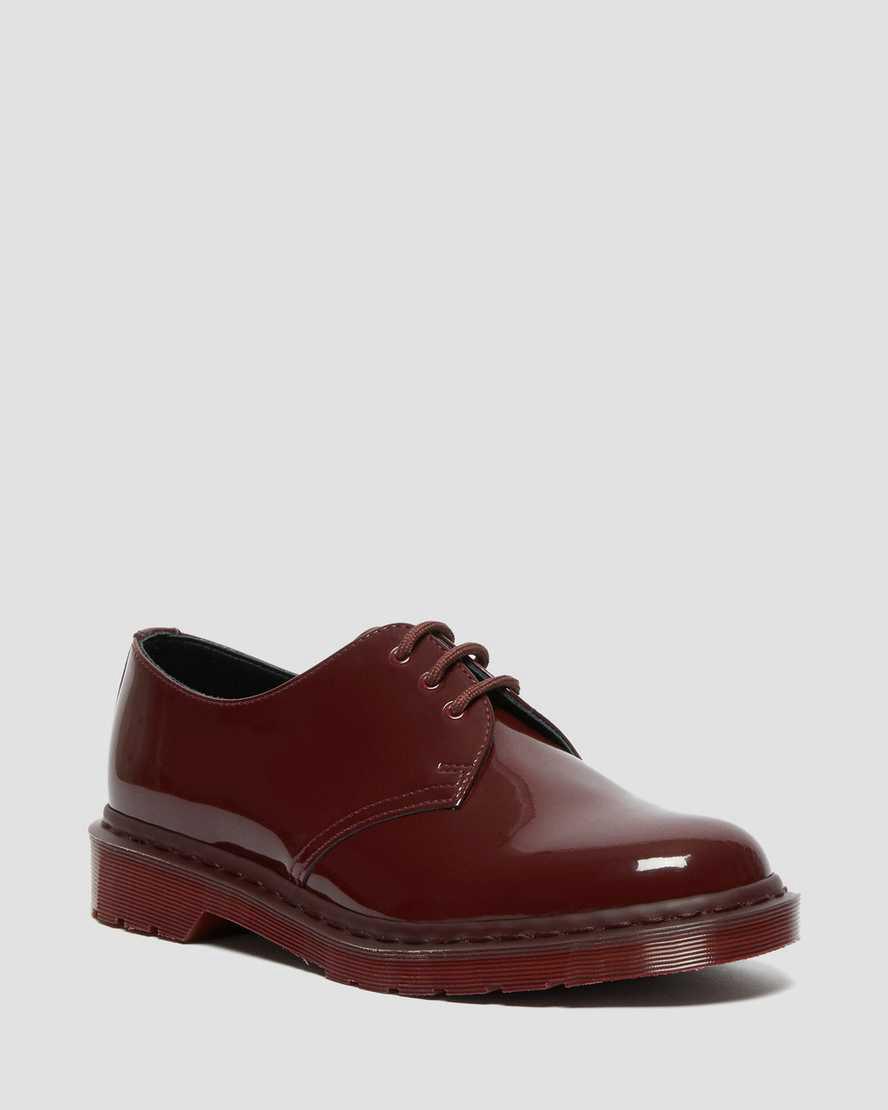 Dr Martens 1461 Made in England Mono Patent Leather Miesten Oxford Kengät Punainen  Suomi |  0231HUNKM
