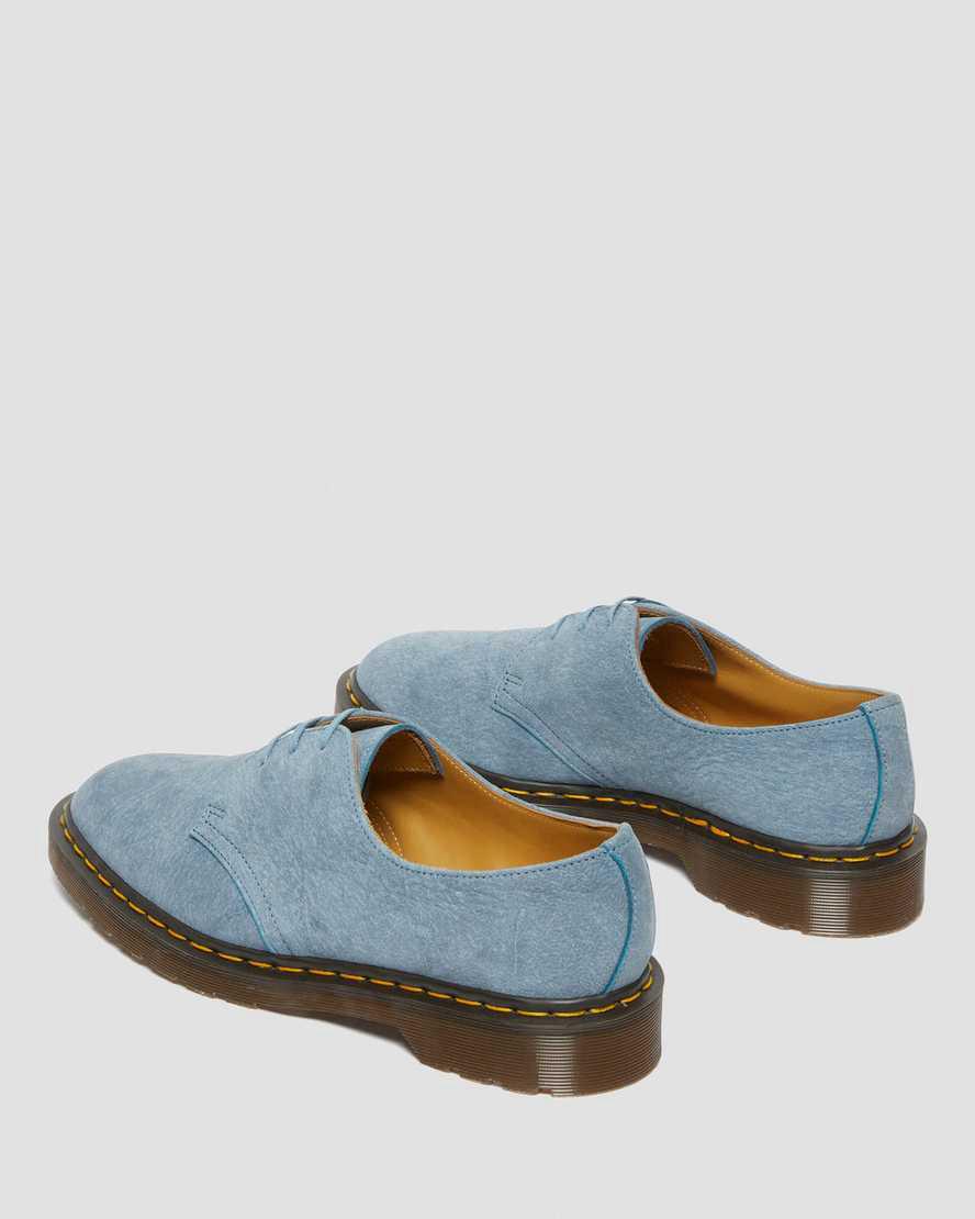 Dr Martens 1461 Made in England Nubuck Leather Naisten Oxford Kengät Sininen  Suomi |  3896QXWHT