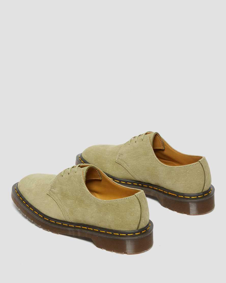 Dr Martens 1461 Made in England Nubuck Leather Naisten Oxford Kengät Vihreä  Suomi |  7063GWPUH