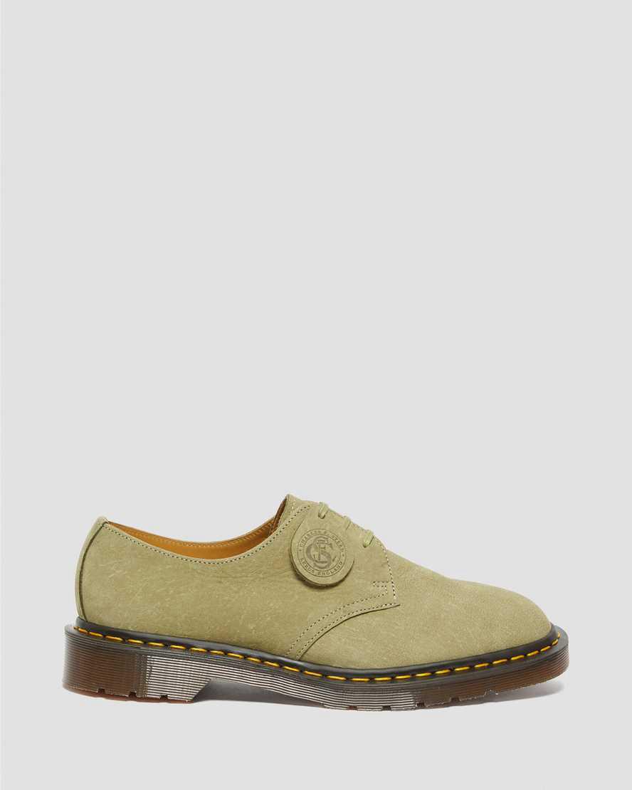Dr Martens 1461 Made in England Nubuck Leather Naisten Oxford Kengät Vihreä  Suomi |  7063GWPUH