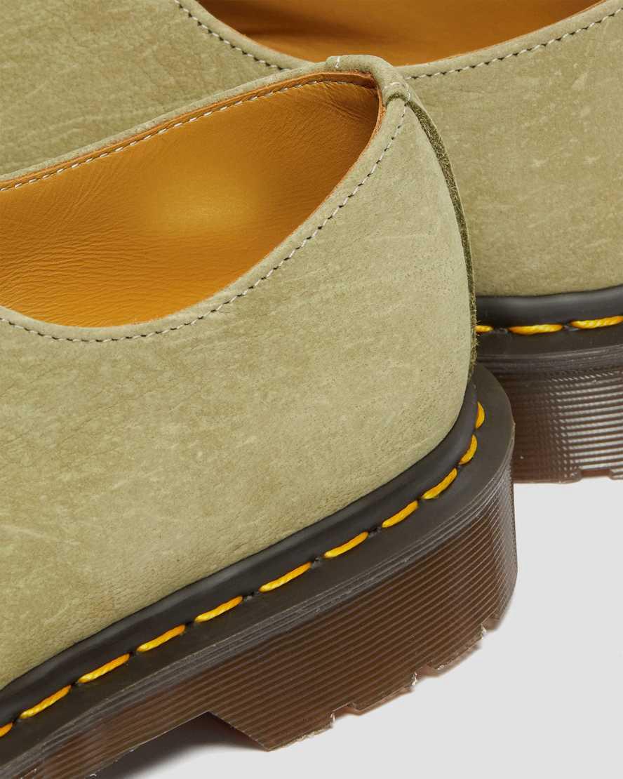 Dr Martens 1461 Made in England Nubuck Leather Naisten Oxford Kengät Vihreä  Suomi |  7063GWPUH