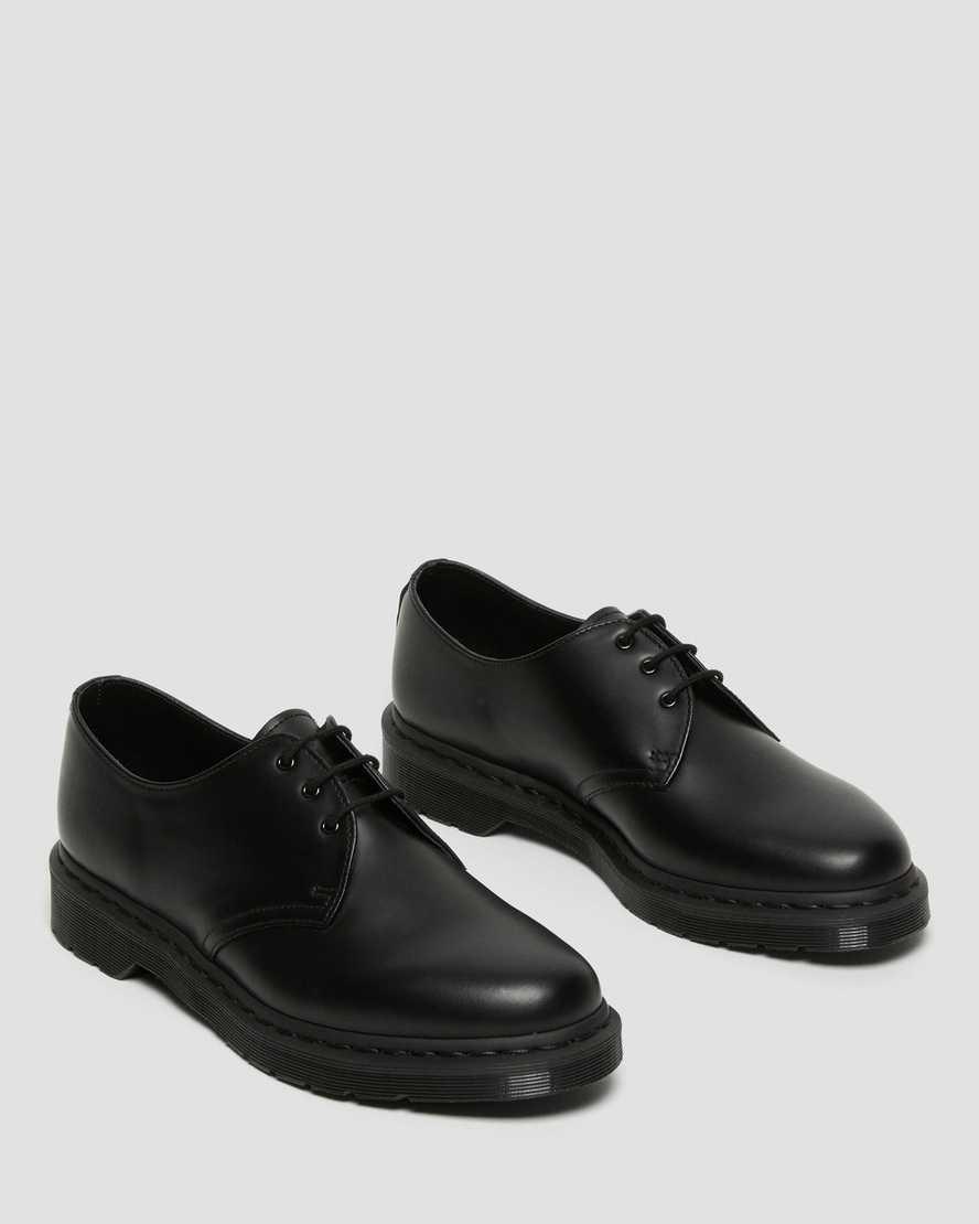 Dr Martens 1461 Mono Smooth Leather Miesten Oxford Kengät Mustat  Suomi |  9587AUNRP