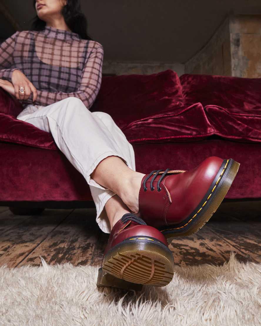 Dr Martens 1461 Smooth Leather Miesten Oxford Kengät Punainen  Suomi |  8914YWOKV