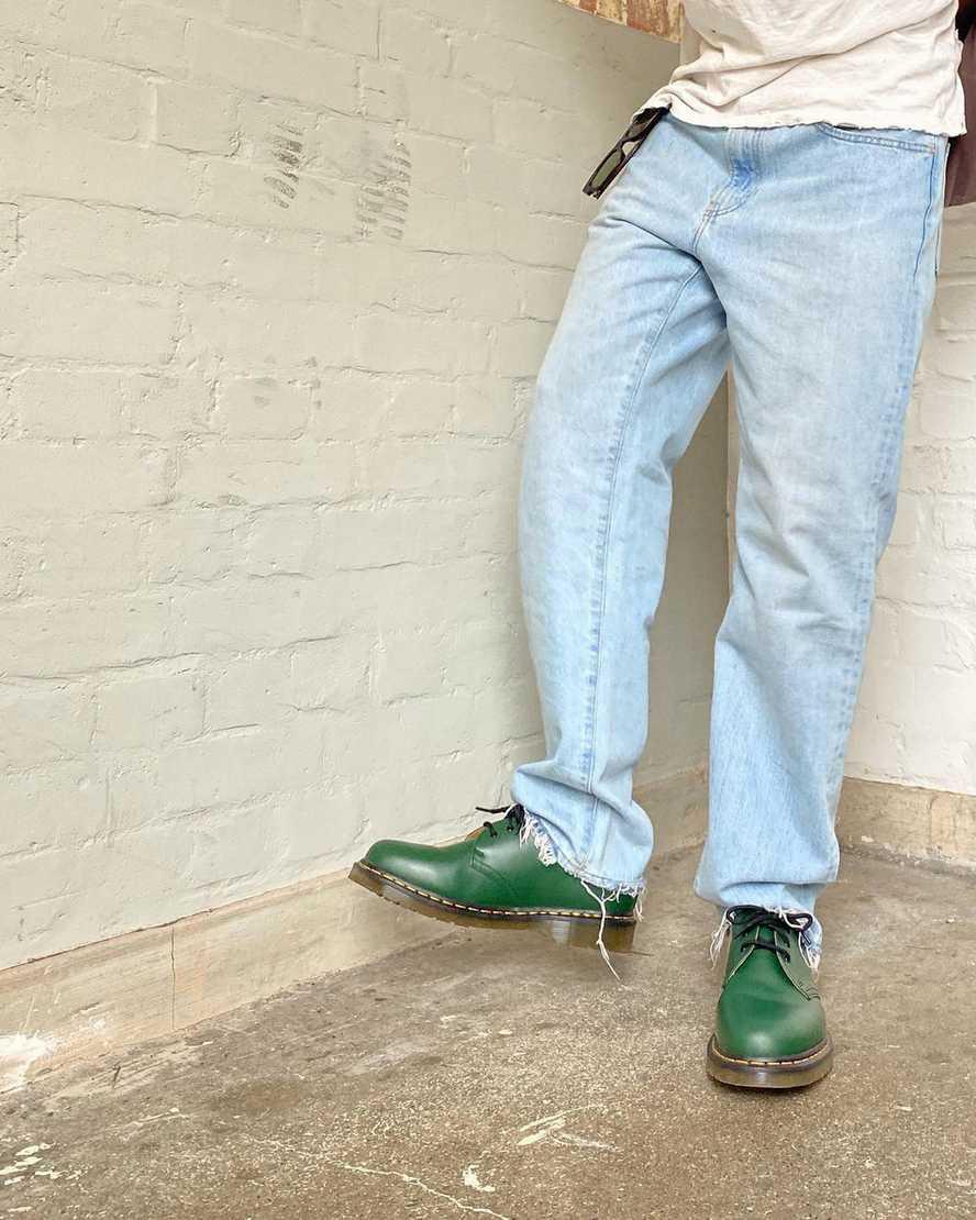 Dr Martens 1461 Smooth Leather Naisten Oxford Kengät Vihreä  Suomi |  2034TGFVN