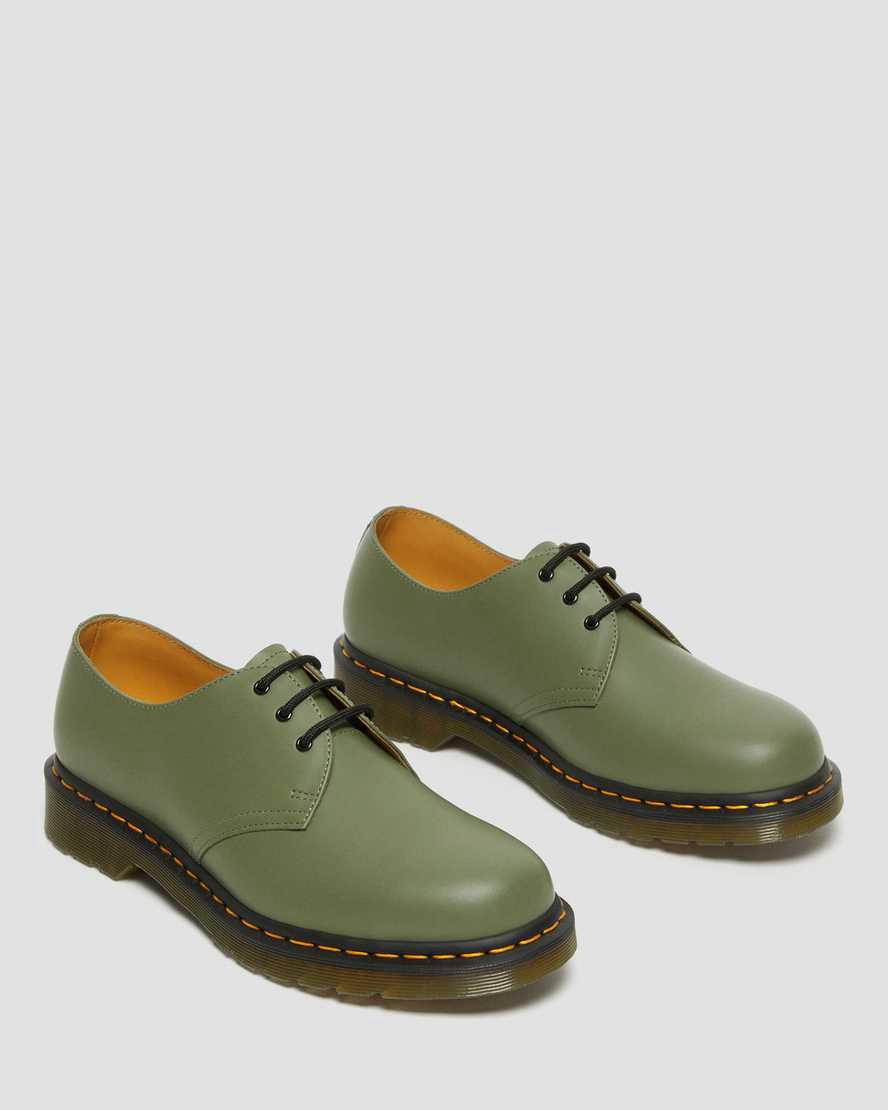 Dr Martens 1461 Smooth Leather Naisten Oxford Kengät Khaki Vihreä  Suomi |  4693QDLMZ