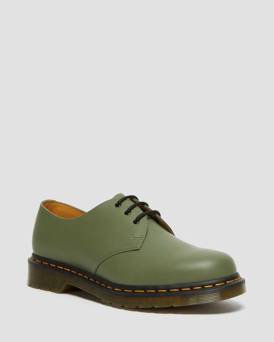 Dr Martens 1461 Smooth Leather Naisten Oxford Kengät Khaki Vihreä  Suomi |  4693QDLMZ
