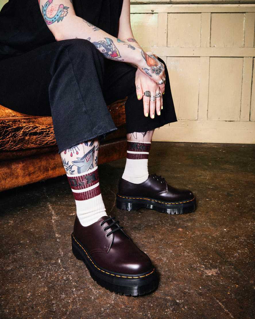 Dr Martens 1461 Smooth Leather Platform Miesten Oxford Kengät Viininpunainen  Suomi |  2546XGADI