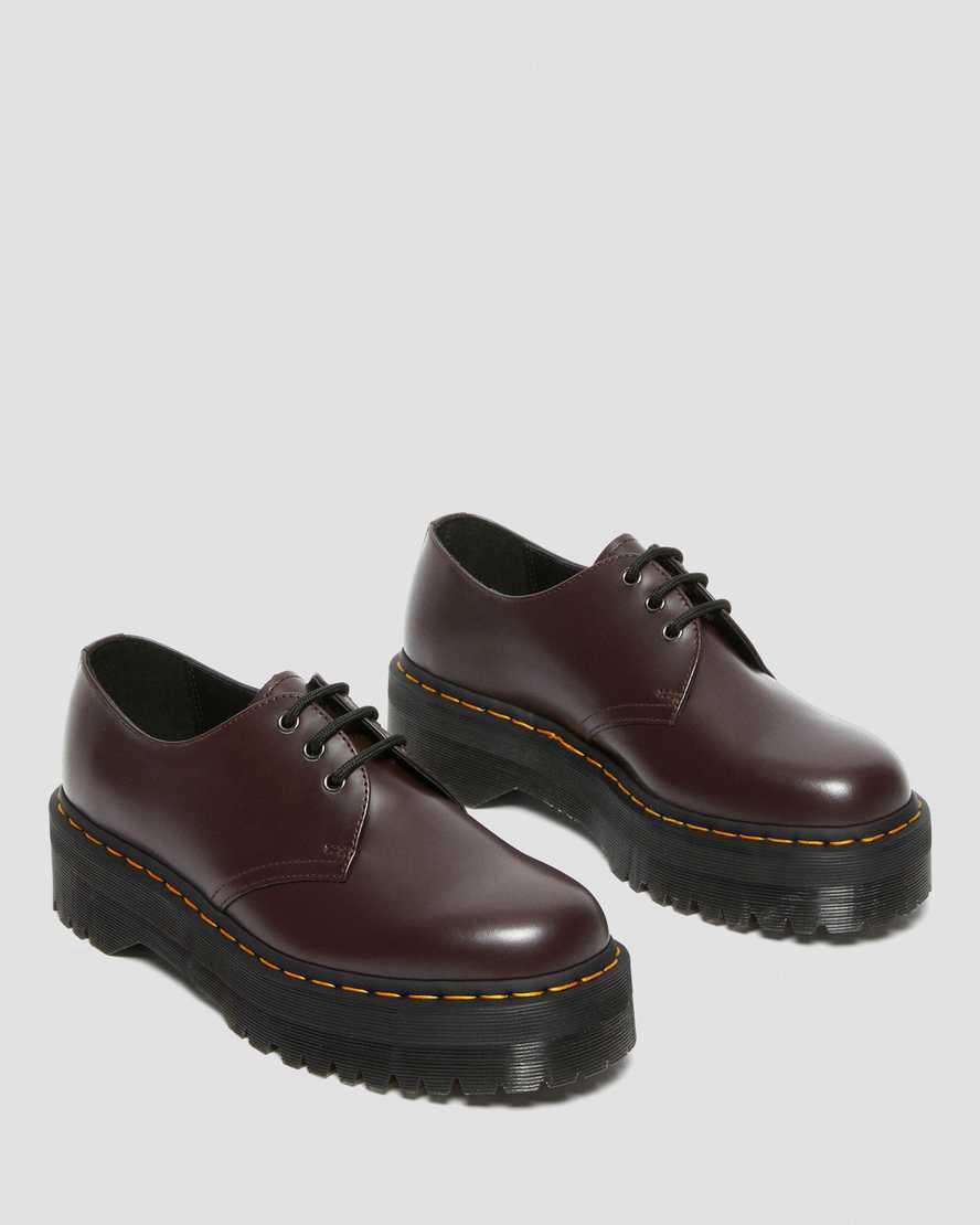 Dr Martens 1461 Smooth Leather Platform Miesten Oxford Kengät Viininpunainen  Suomi |  2546XGADI