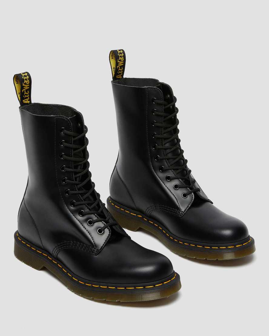 Dr Martens 1490 Smooth Leather Mid Calf Miesten Nilkkurit Mustat  Suomi |  1406VWBLG