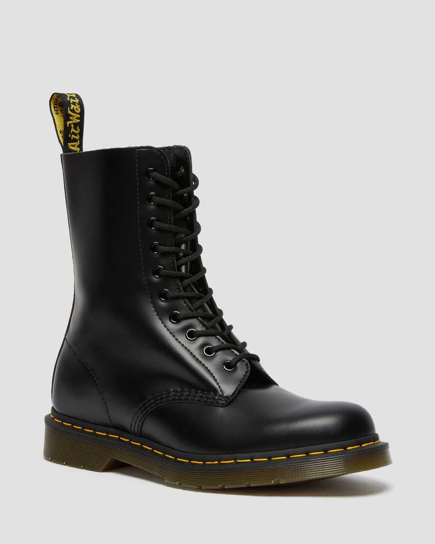 Dr Martens 1490 Smooth Leather Mid Calf Miesten Nilkkurit Mustat  Suomi |  1406VWBLG