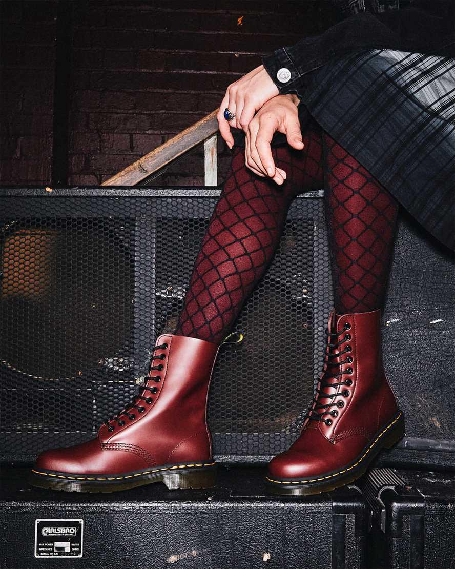 Dr Martens 1490 Smooth Leather Mid Calf Miesten Originals Boots Punainen  Suomi |  4190TVKUJ