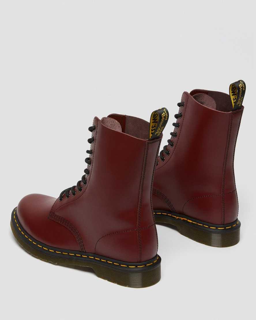 Dr Martens 1490 Smooth Leather Mid Calf Miesten Originals Boots Punainen  Suomi |  4190TVKUJ