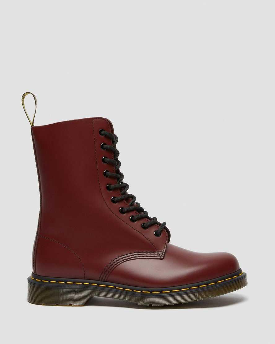 Dr Martens 1490 Smooth Leather Mid Calf Miesten Originals Boots Punainen  Suomi |  4190TVKUJ