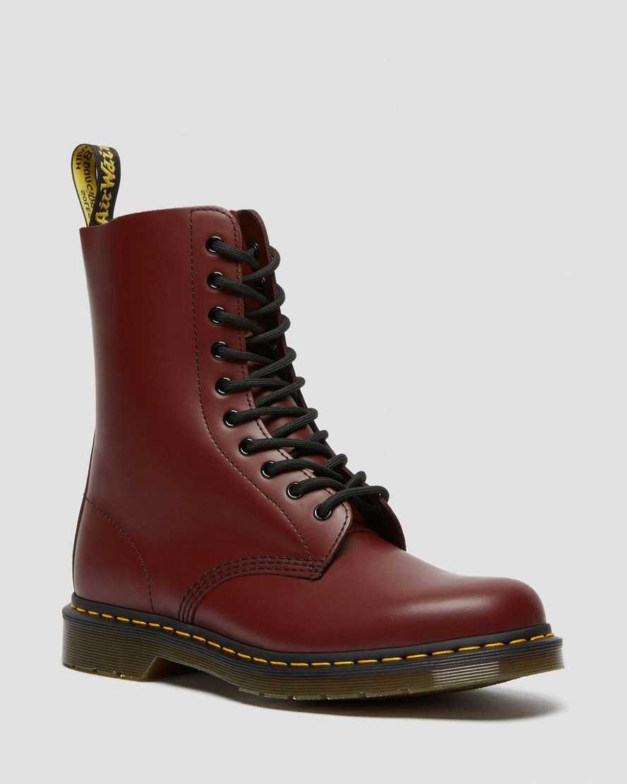 Dr Martens 1490 Smooth Leather Mid Calf Miesten Originals Boots Punainen  Suomi |  4190TVKUJ