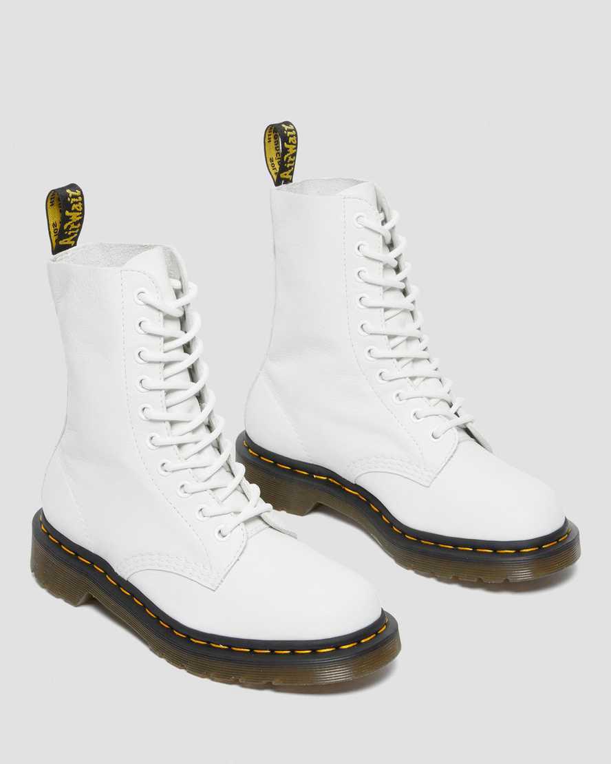 Dr Martens 1490 Virginia Leather Mid Calf Naisten Originals Boots Valkoinen  Suomi |  6591CMIZA