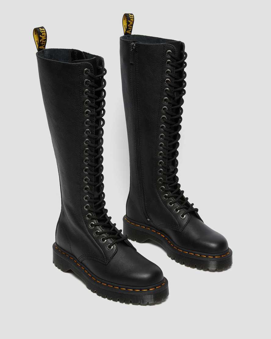 Dr Martens 1B60 Bex Pisa Leather Knee High Naisten Platform Saappaat Mustat  Suomi |  9465DBRKN