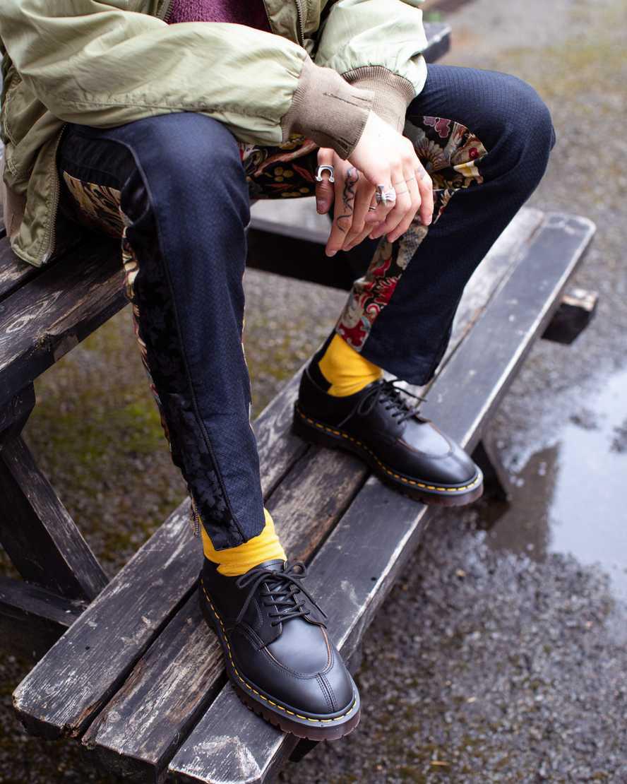 Dr Martens 2046 Vintage Smooth Leather Miesten Oxford Kengät Mustat  Suomi |  3246MBHOT