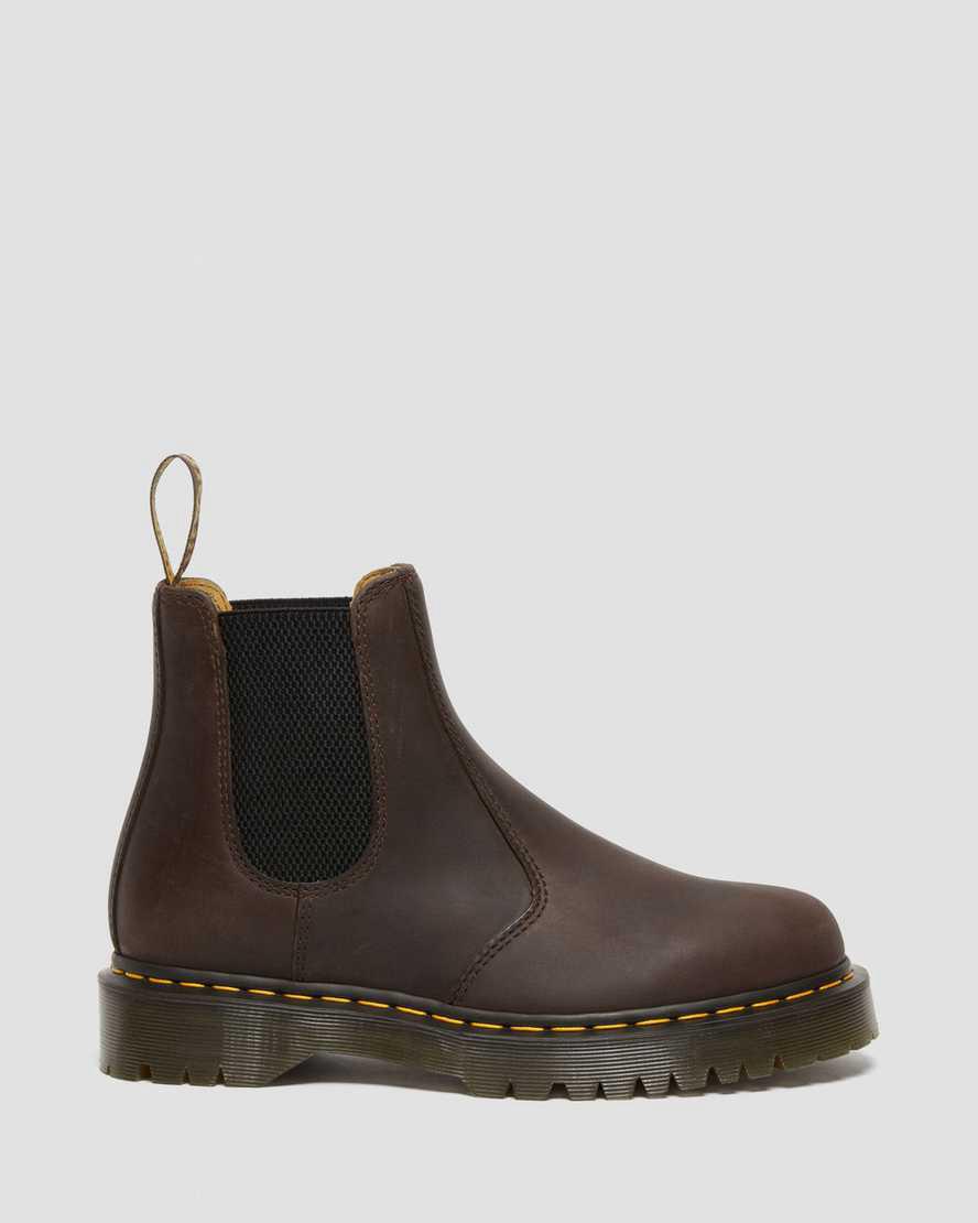 Dr Martens 2976 Bex Crazy Horse Chelsea Naisten Platform Saappaat Tummanruskea  Suomi |  6140HQKWD