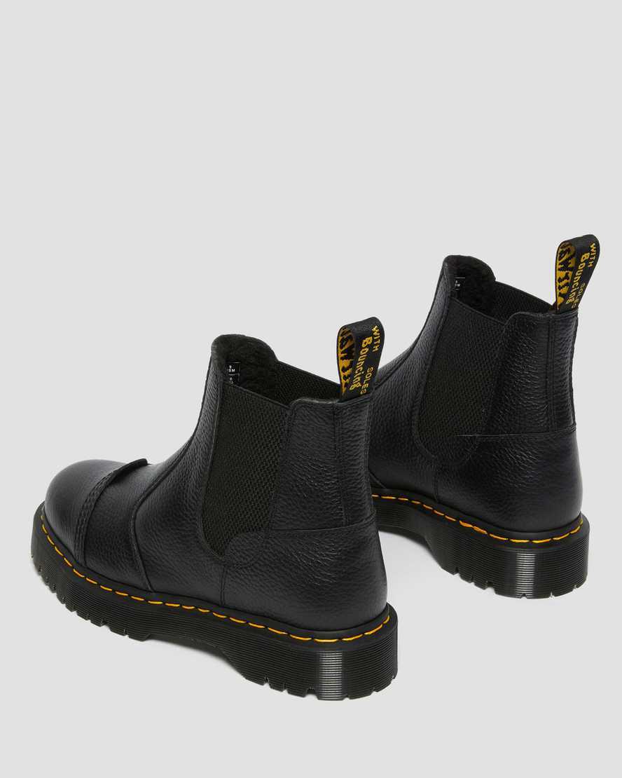 Dr Martens 2976 Bex Faux Fur-Lined Platform Chelsea Miesten Nilkkurit Mustat  Suomi |  7132QRGFB