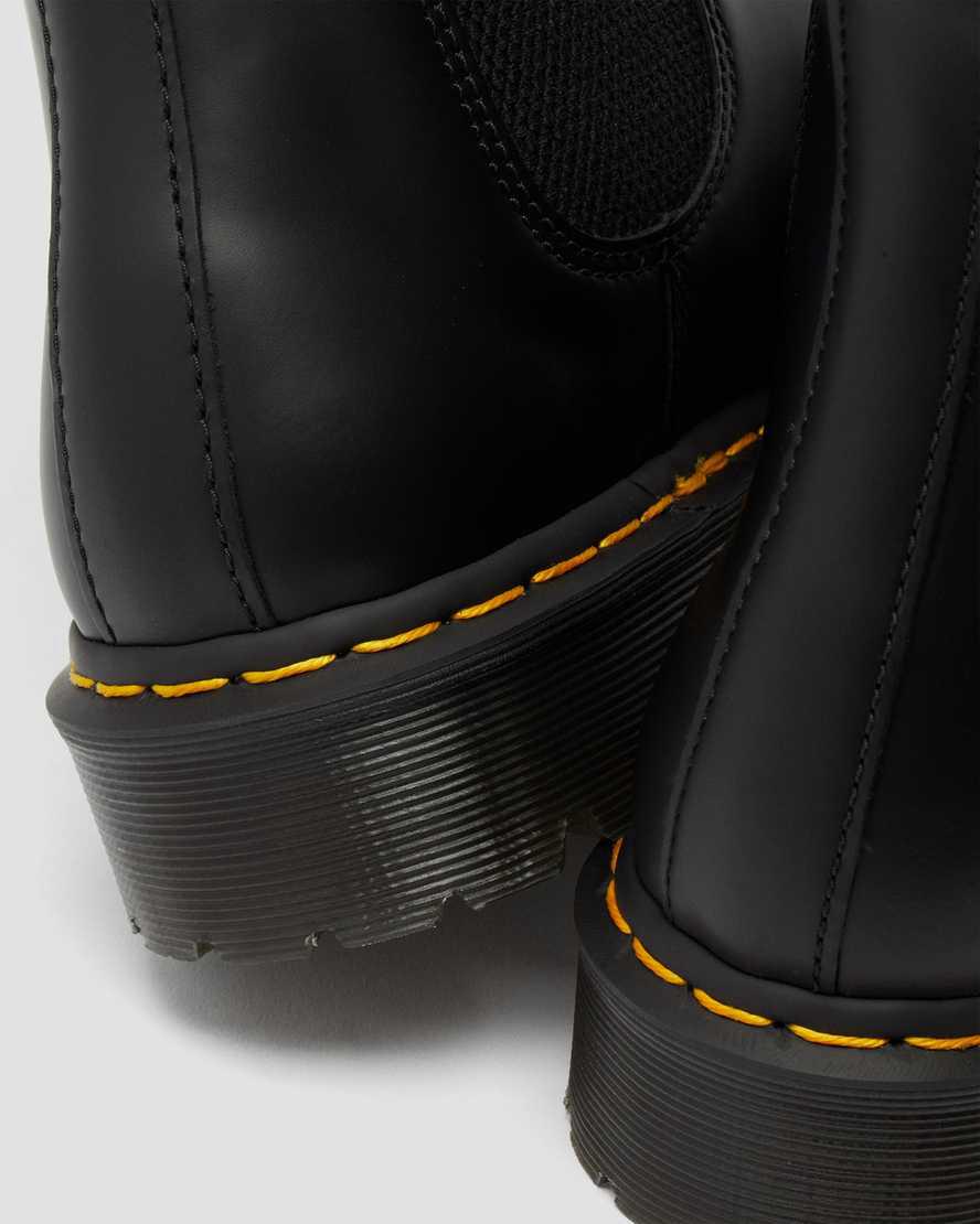 Dr Martens 2976 Bex Smooth Leather Chelsea Miesten Platform Saappaat Mustat  Suomi |  4356ZLKFS