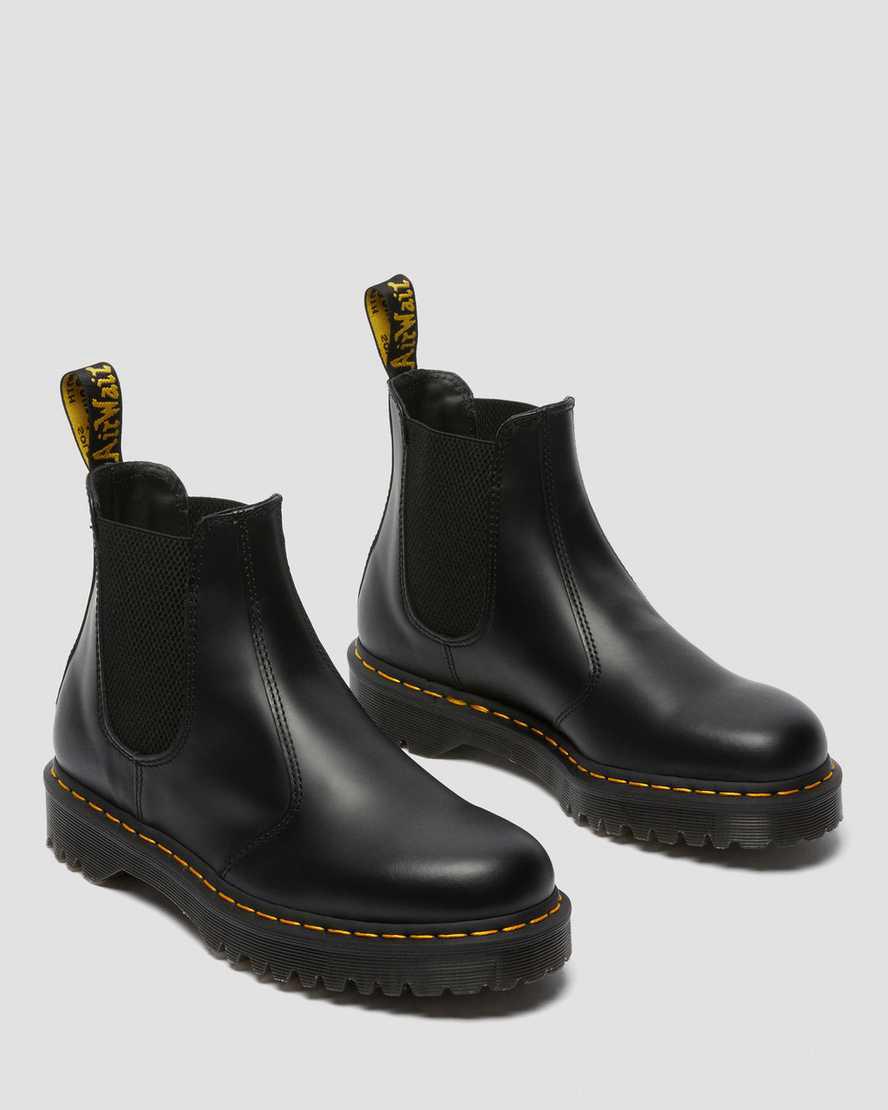 Dr Martens 2976 Bex Smooth Leather Chelsea Miesten Platform Saappaat Mustat  Suomi |  4356ZLKFS