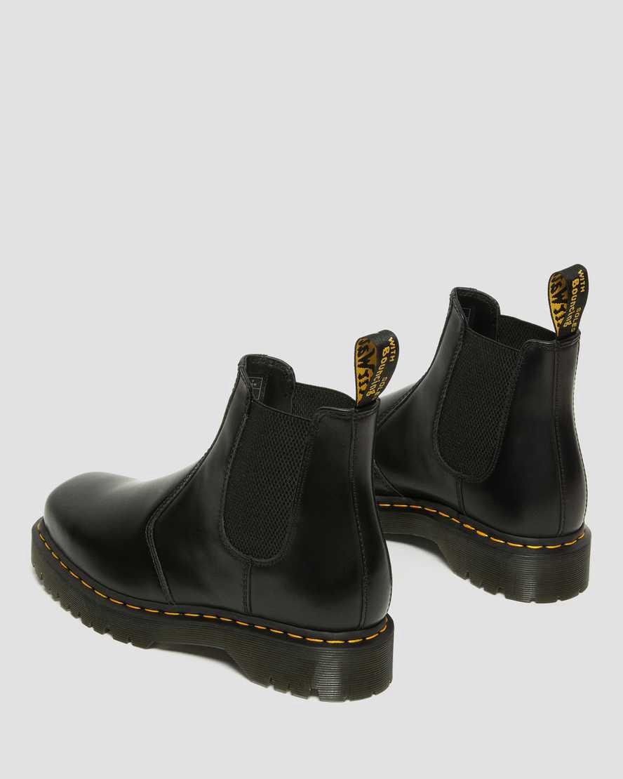 Dr Martens 2976 Bex Squared Toe Leather Chelsea Miesten Originals Boots Mustat  Suomi |  9634IBTJP