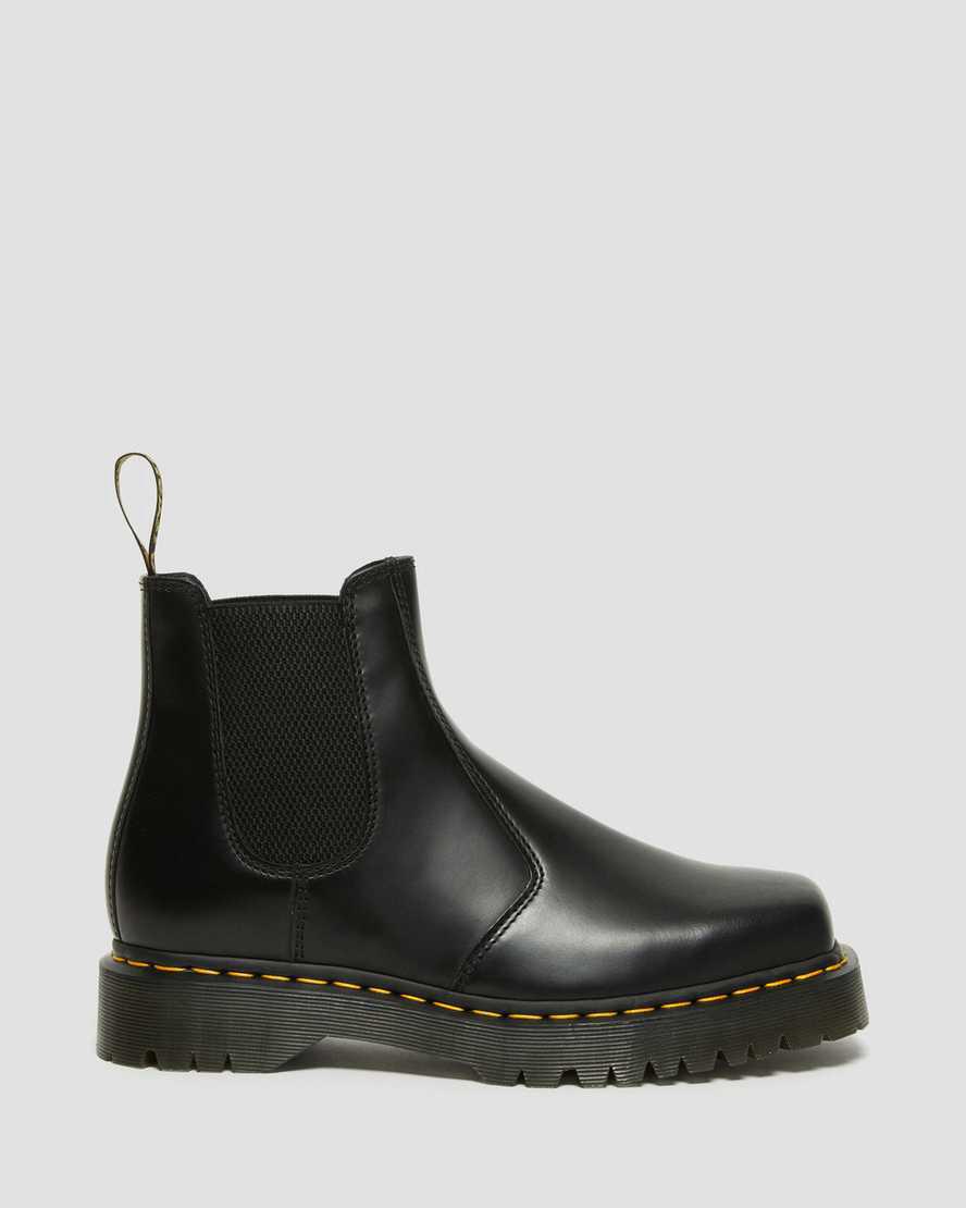 Dr Martens 2976 Bex Squared Toe Leather Chelsea Miesten Originals Boots Mustat  Suomi |  9634IBTJP
