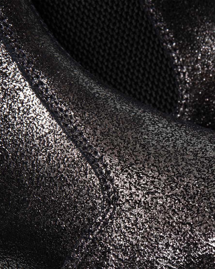 Dr Martens 2976 Faux Fur-Lined Metallic Platform Naisten Chelsea Saappaat Mustat  Suomi |  6931GYERT